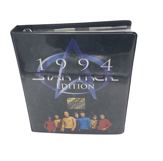 1994 Star Trek Master Series 2 Skybox Complete 100 Trading Base Card Set In Collector Binder w/Insert Sets