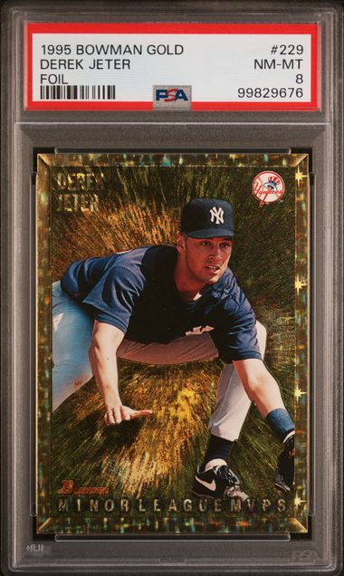 1995 Bowman Gold Foil Rookie Derek Jeter #229 PSA 8 - 99829676