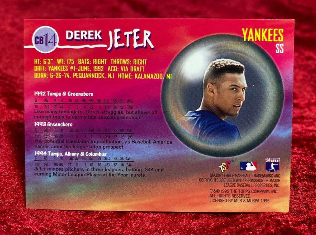 1995 Stadium Club Crystal Ball #CB14 Derek Jeter Insert