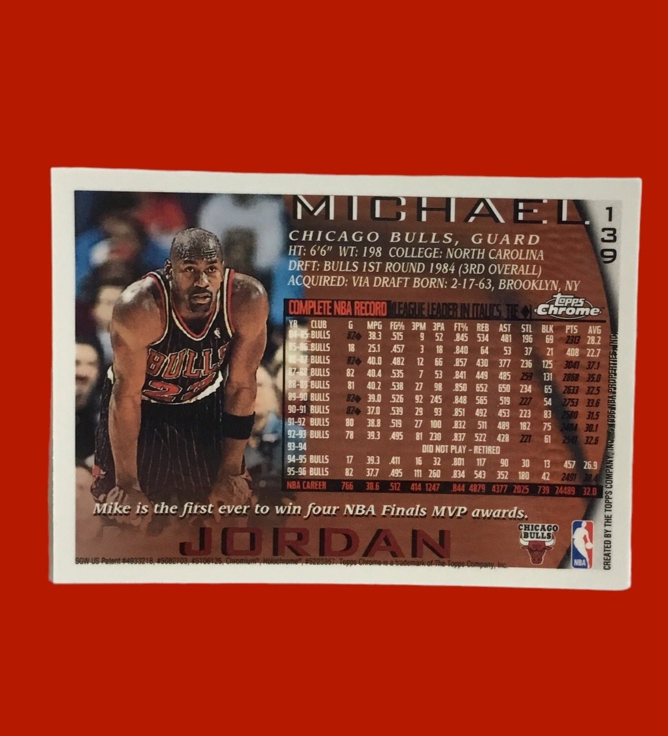 1996-97 Topps Chrome #139 Michael Jordan