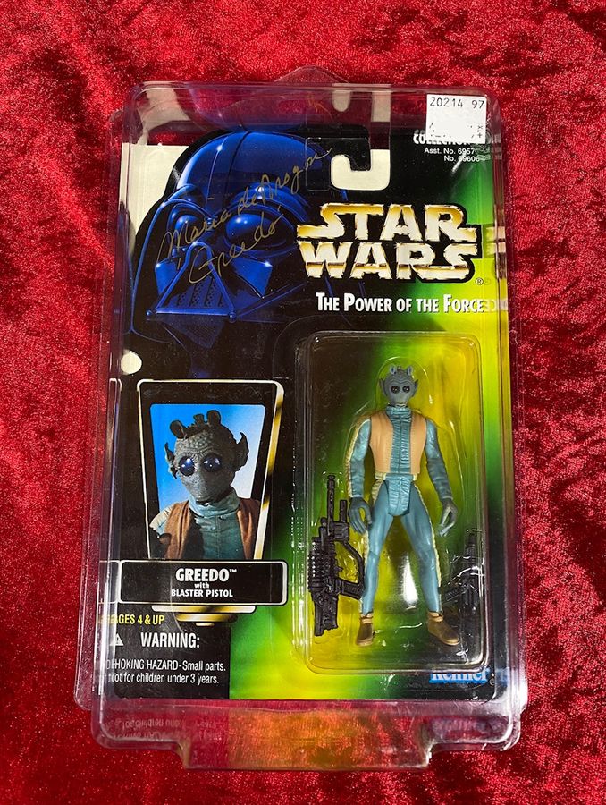 1996 Star Wars Greedo Action Figure Signed by Maria De Aragon - JSA Certified