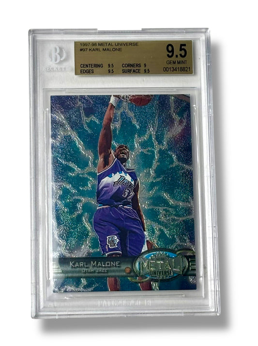 1997-98 Metal Universe #97 Karl Malone BGS 9.5 - 0013418821