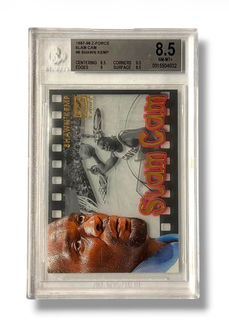 1997-98 Skybox Z-Force Slam Cam #6 Shawn Kemp BGS 8.5 - 0015504832