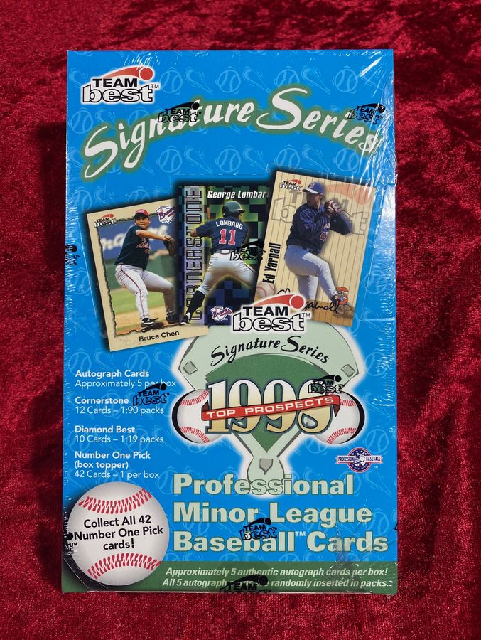 1998 Team Best Signature Series sealed box 18 packs 5 autos per box