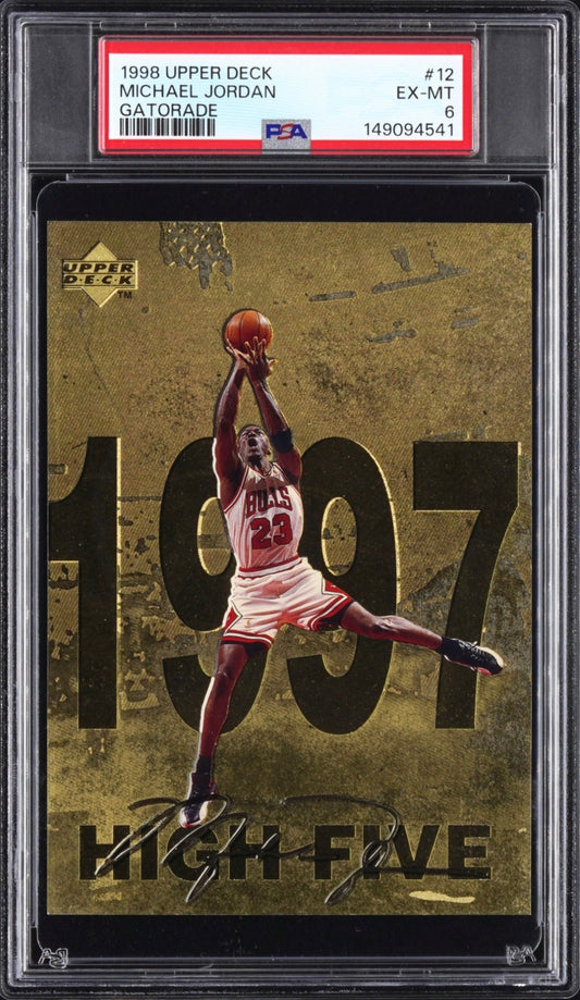 1998 Upper Deck Gatorade #12 Michael Jordan PSA 6 Oversized Card Pop 43 - 149094541