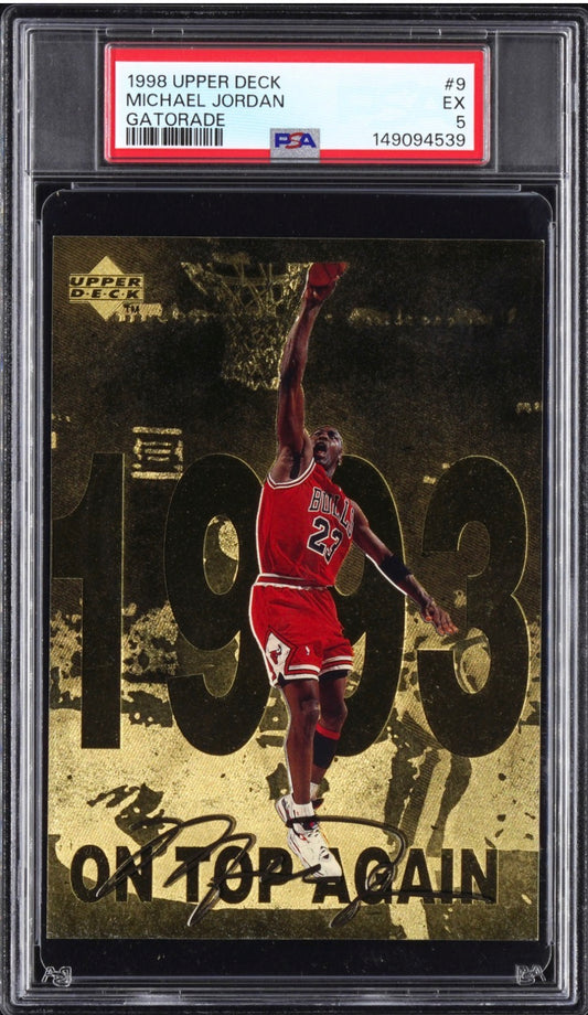 1998 Upper Deck Gatorade #9 Michael Jordan PSA 5 Oversized Card Pop 8 - 149094539