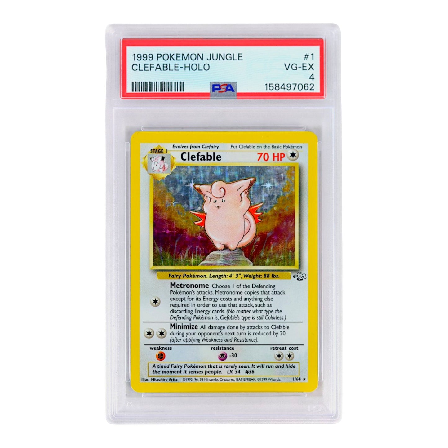 1999 Clefable Holo #1 PSA 4