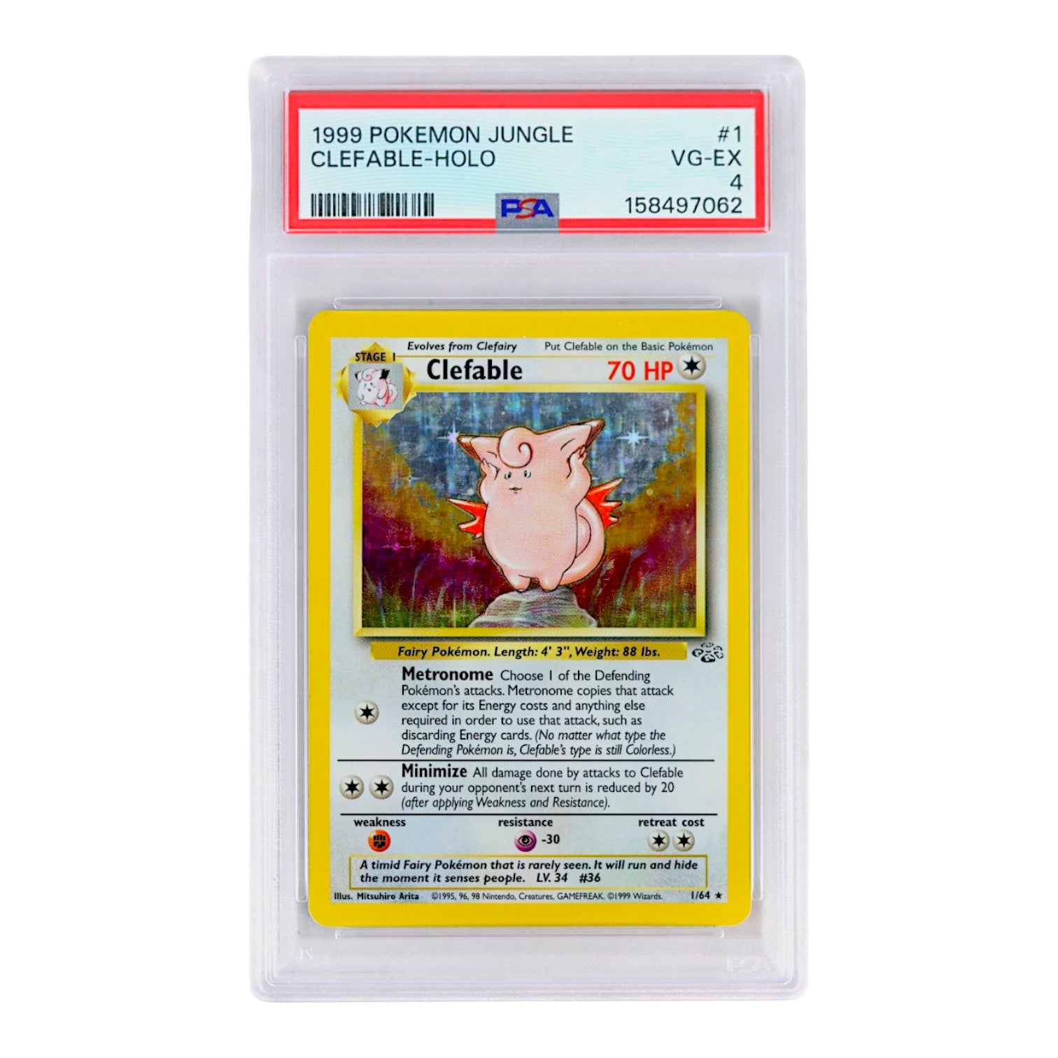 1999 Clefable Holo #1 PSA 4