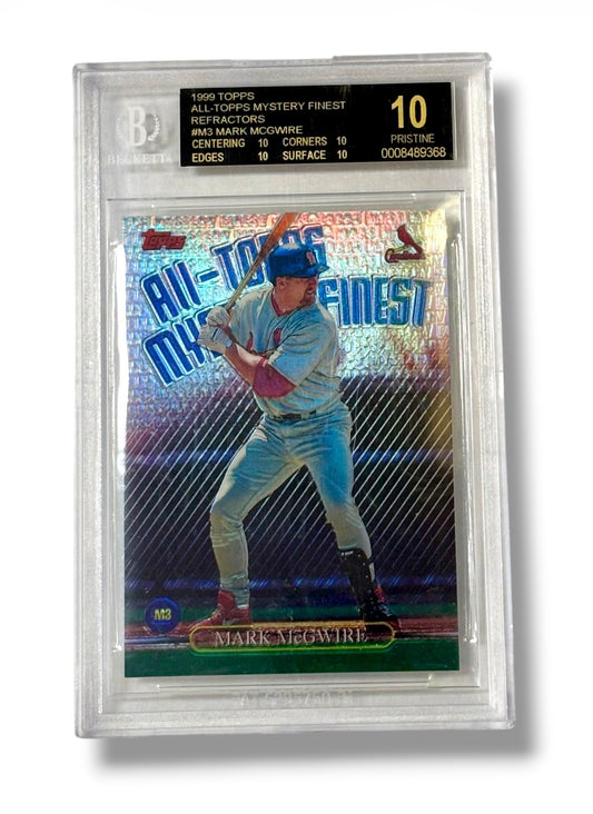 1999 Topps All-Topps Mystery Finest Refractors Mark McGwire BGS 10 Black Label