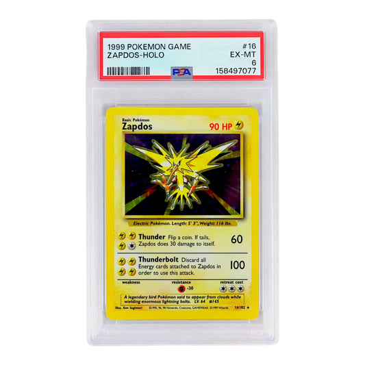 1999 Zapdos-Holo #16 PSA 6