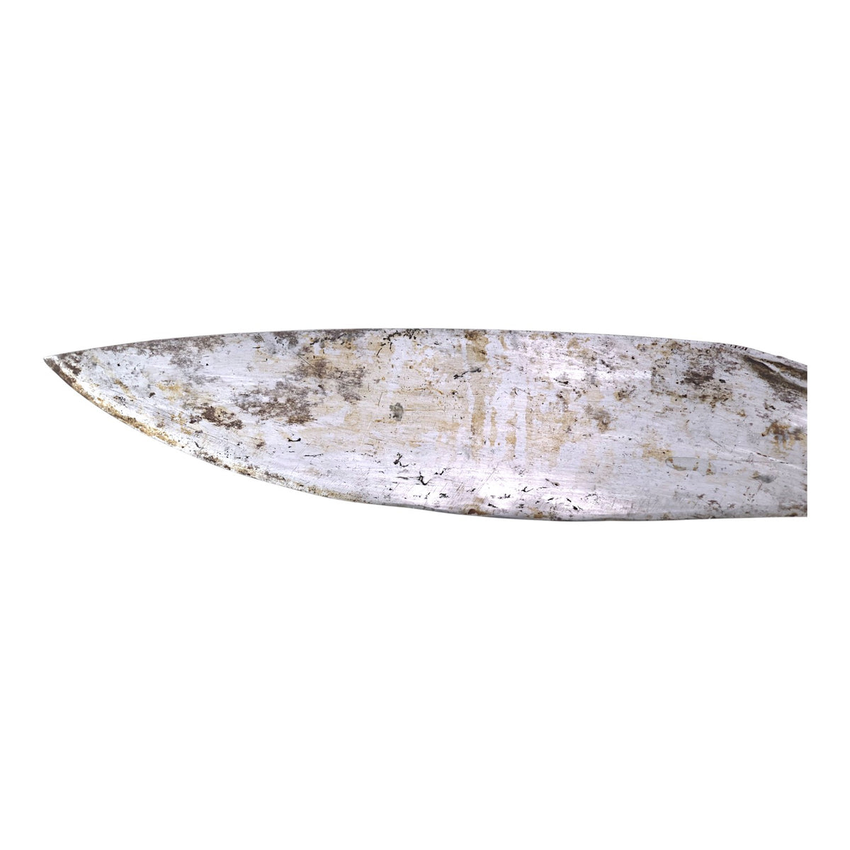 19th C. Nepalese Long Leaf Kukri with Signed Blade, Scabbard & Utility Knives