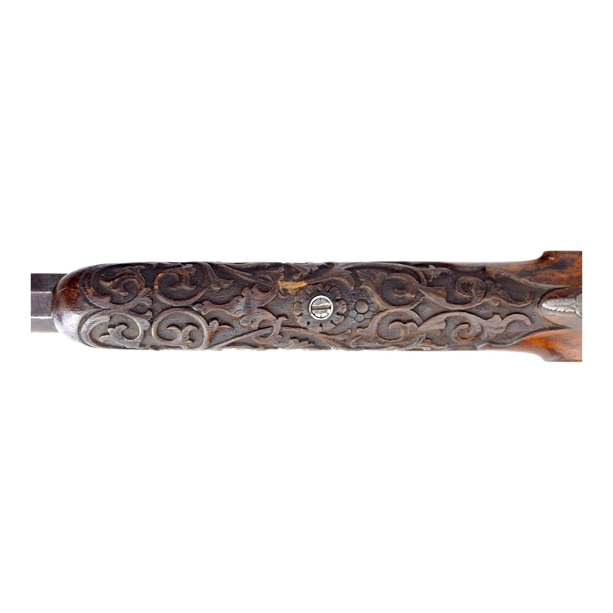 19th Century Belgian Flobert Breech-Loading Rifle with Engraved Stock