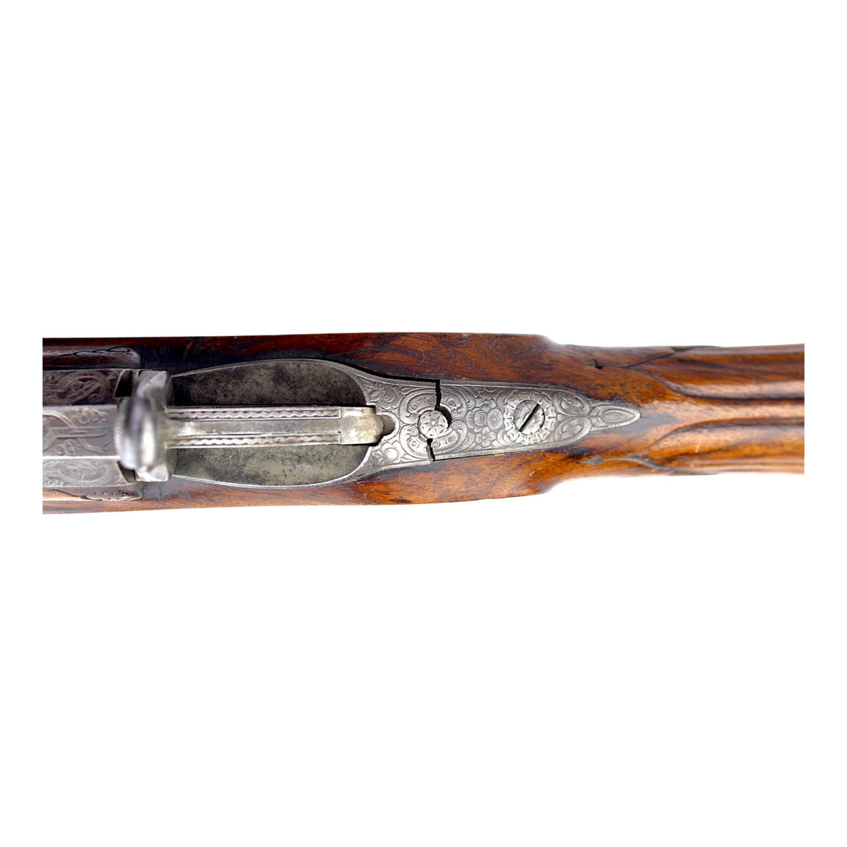19th Century Belgian Flobert Breech-Loading Rifle with Engraved Stock
