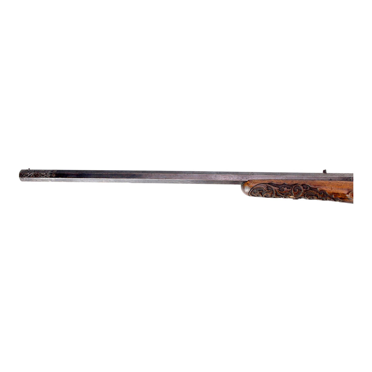 19th Century Belgian Flobert Breech-Loading Rifle with Engraved Stock