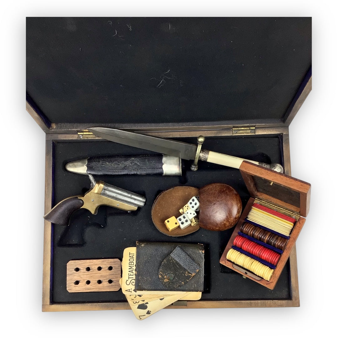 19th Century Gambler's Traveling Set with 4-Barrel C. Sharps Pistol