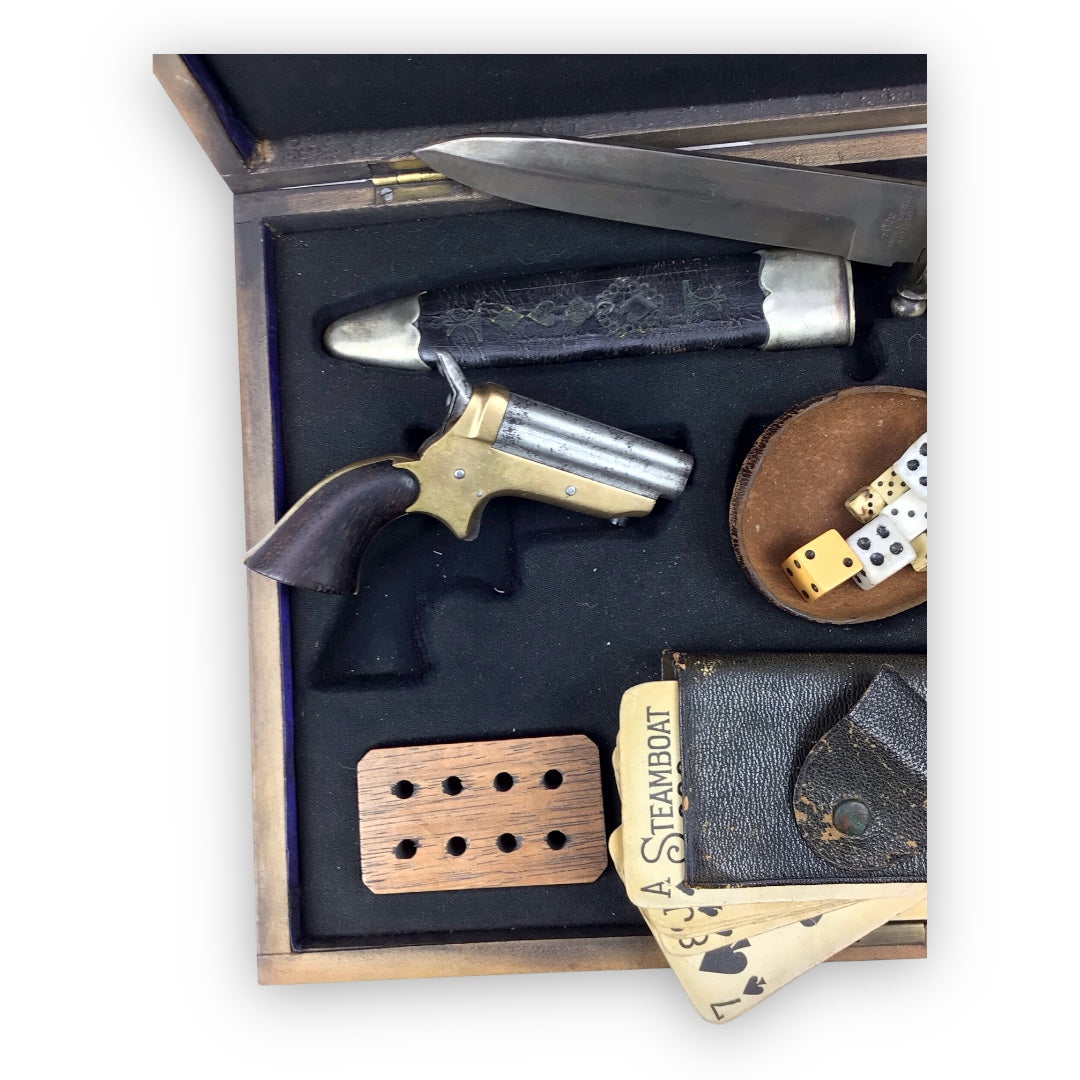 19th Century Gambler's Traveling Set with 4-Barrel C. Sharps Pistol