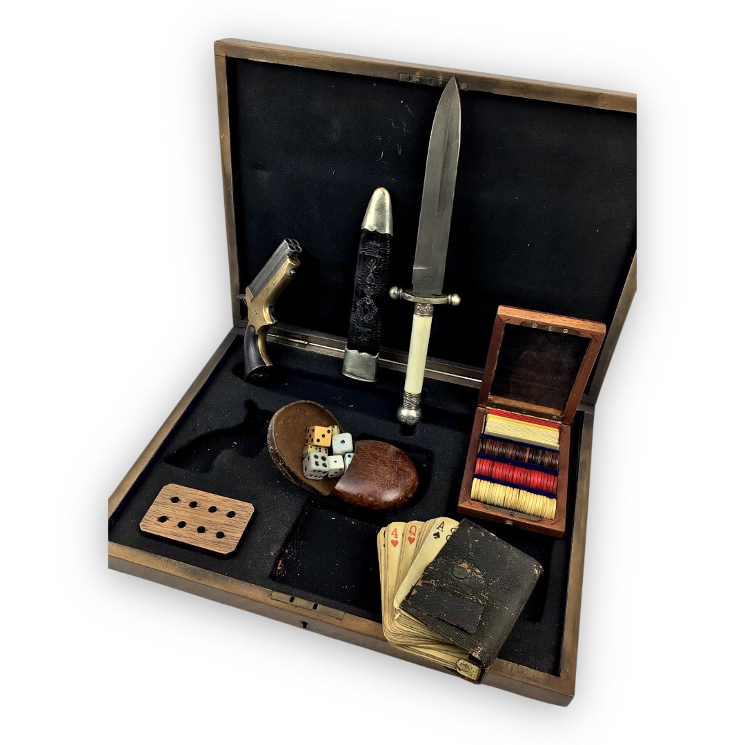 19th Century Gambler's Traveling Set with 4-Barrel C. Sharps Pistol