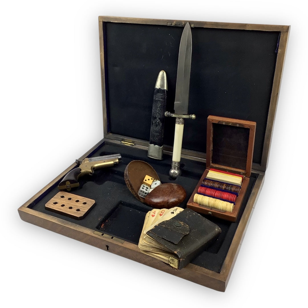 19th Century Gambler's Traveling Set with 4-Barrel C. Sharps Pistol
