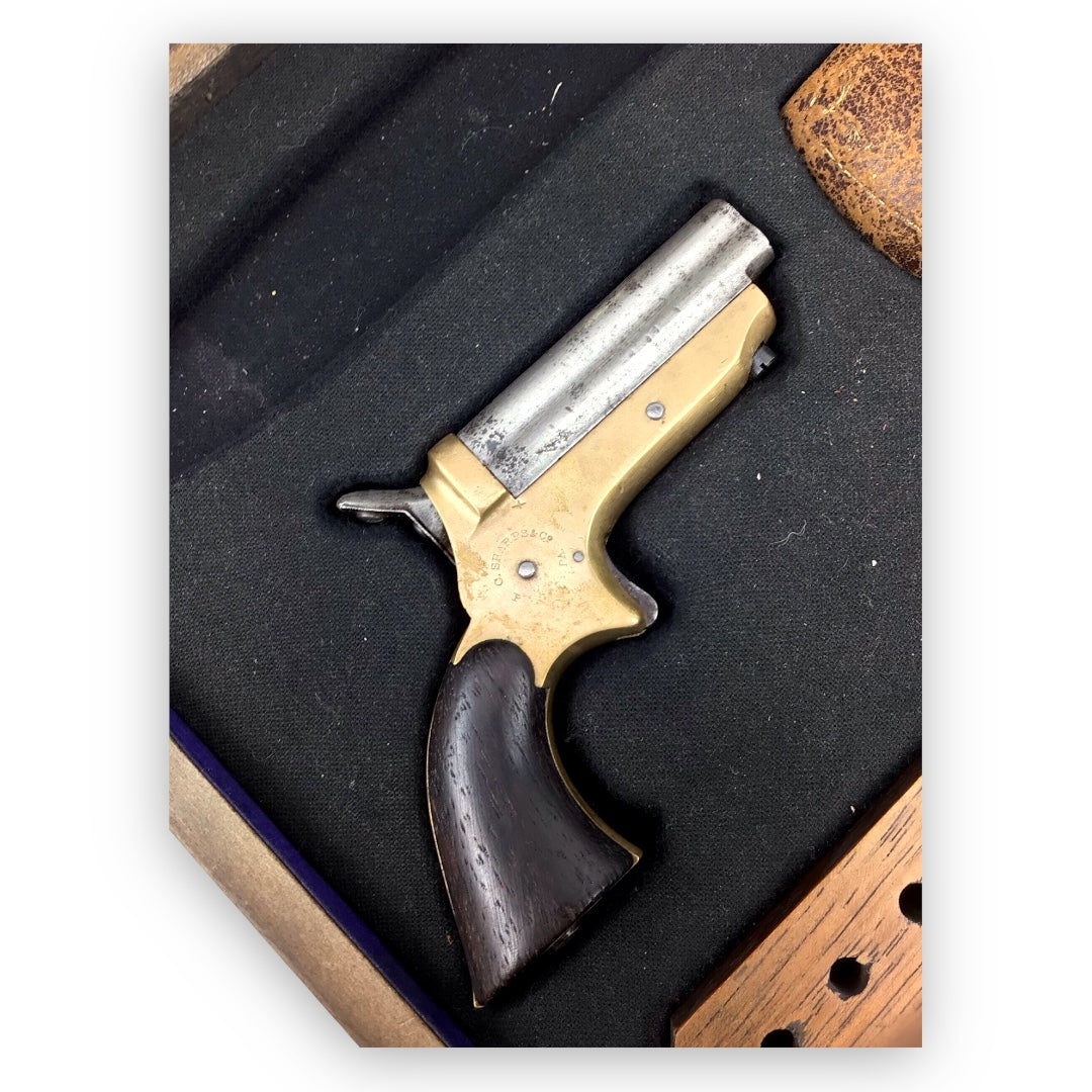 19th Century Gambler's Traveling Set with 4-Barrel C. Sharps Pistol