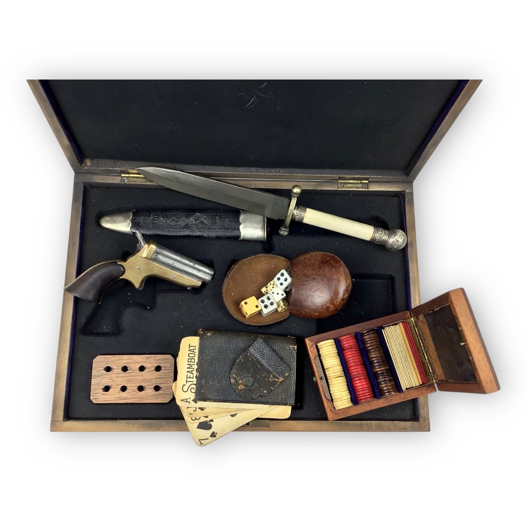 19th Century Gambler's Traveling Set with 4-Barrel C. Sharps Pistol