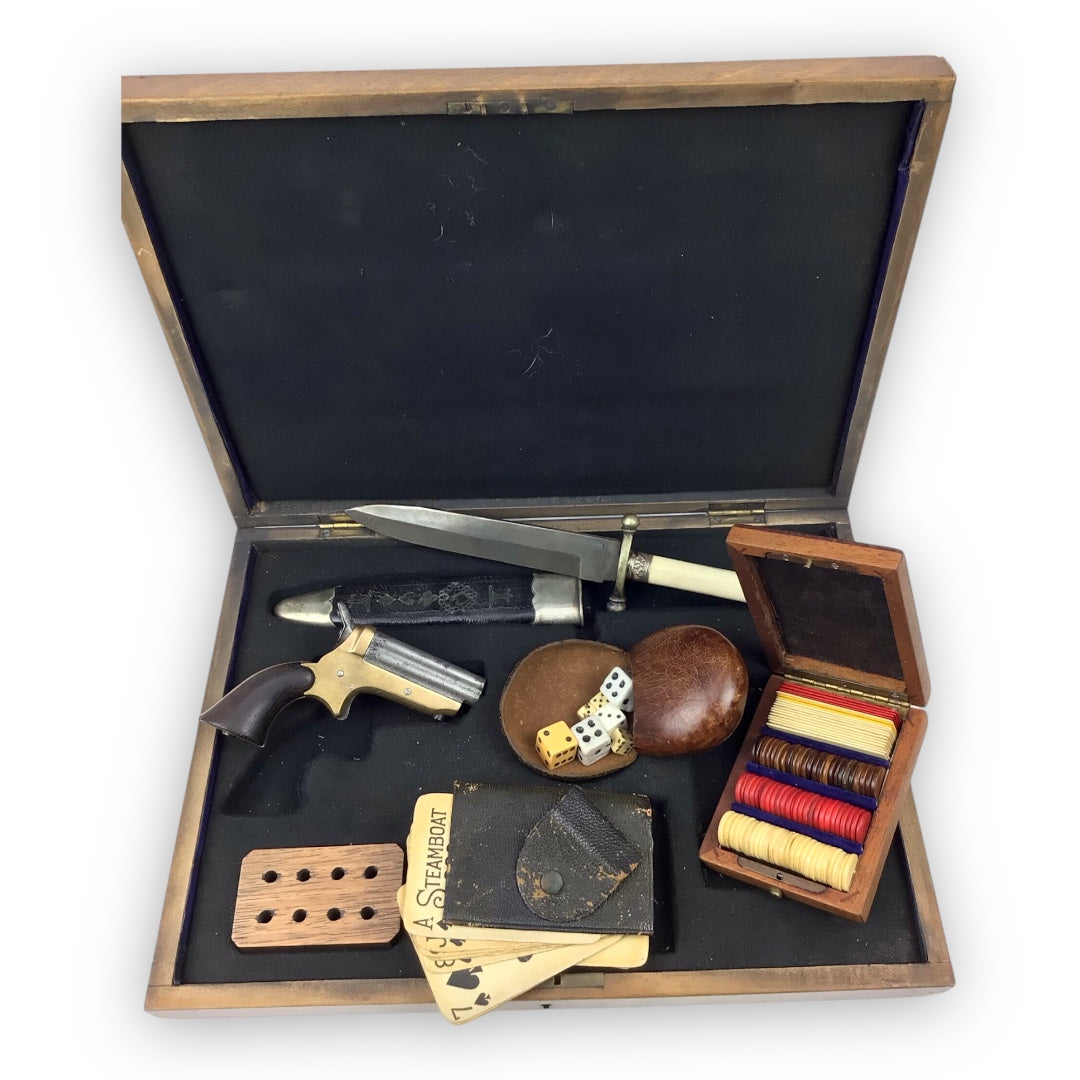 19th Century Gambler's Traveling Set with 4-Barrel C. Sharps Pistol