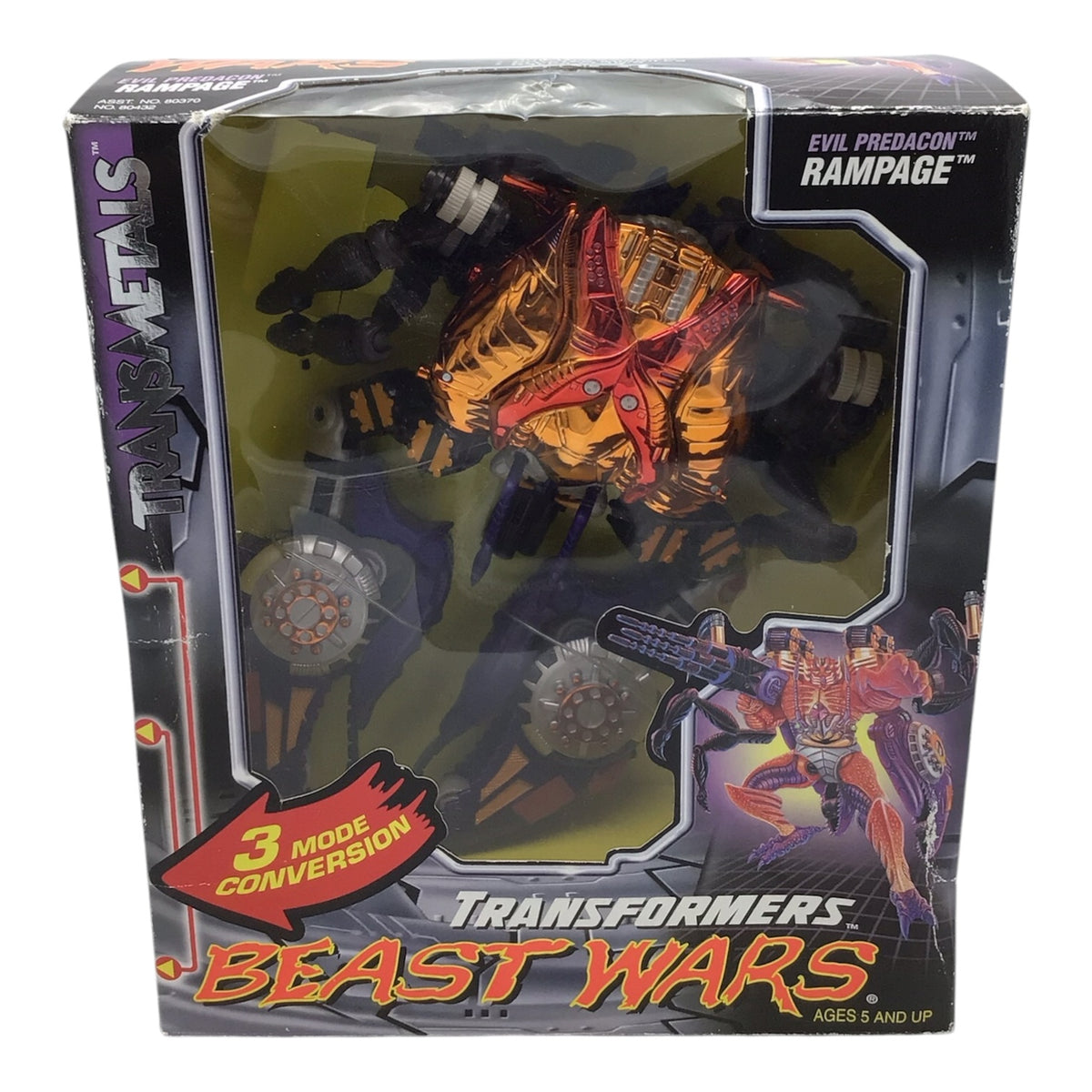 Transformers Transmetals Beast Wars Evil Predacon Rampage Action Figure (1998)