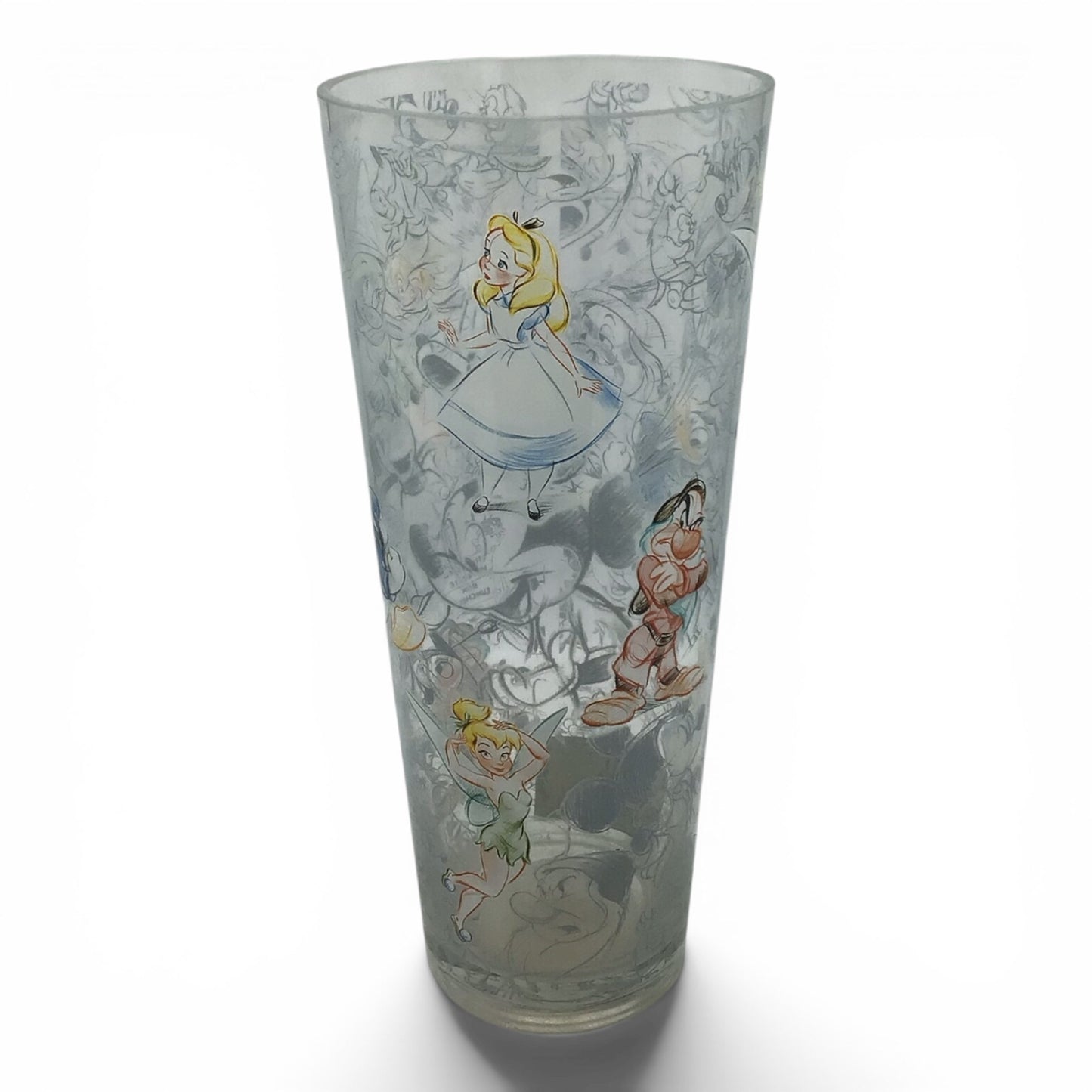 Disney Store Vase w/ Sketch Design - Donald Duck, Alice, Tinkerbell, etc
