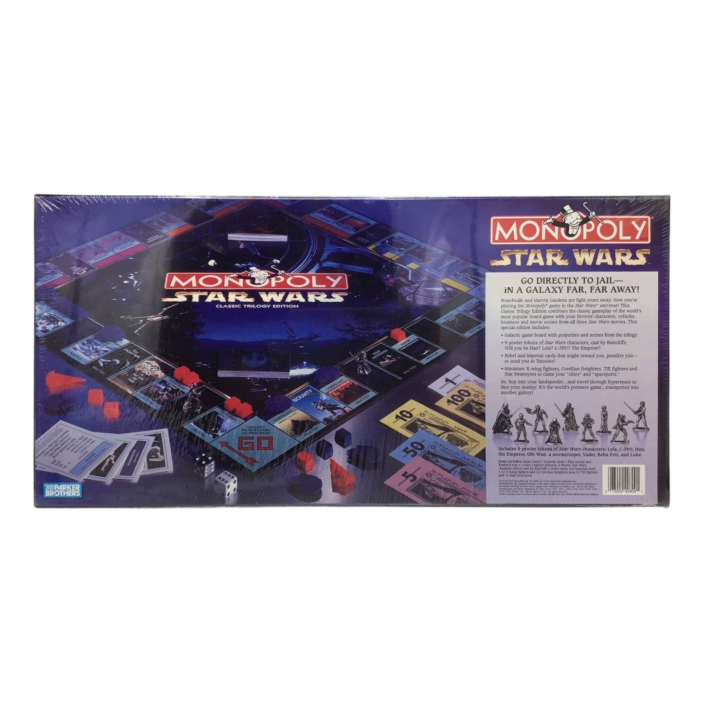 Parker Brothers Star Wars Monopoly Classic Trilogy Edition Board Game (1997) – Factory Sealed