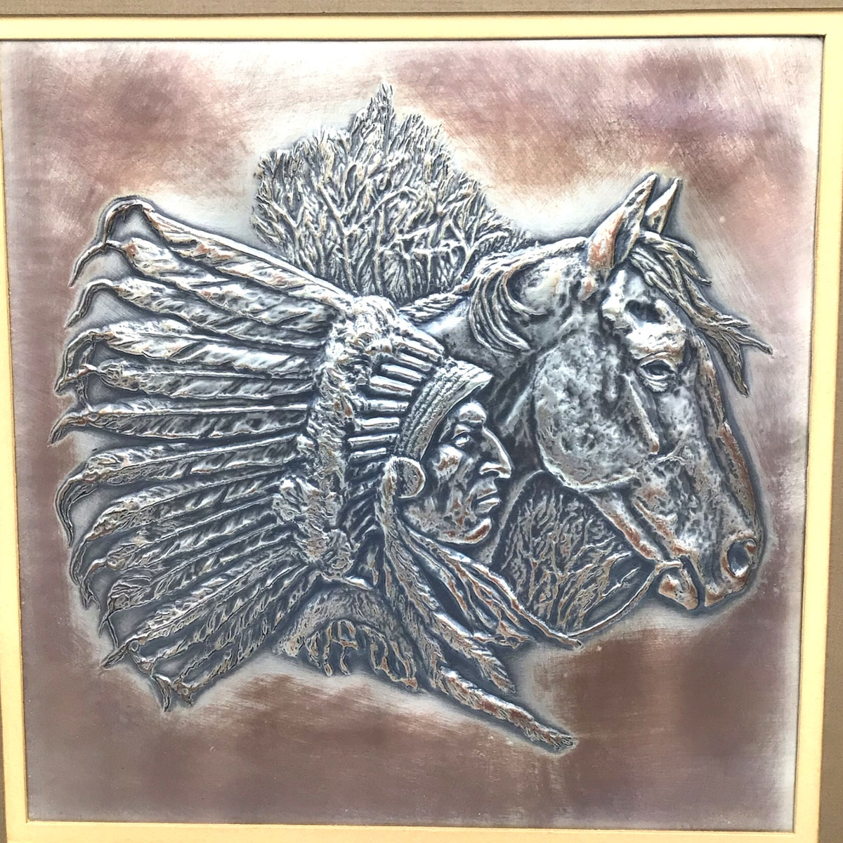 The Chieftain by Gordon Phillips - Silver Wall Sculptures "The Westerners" Collection
