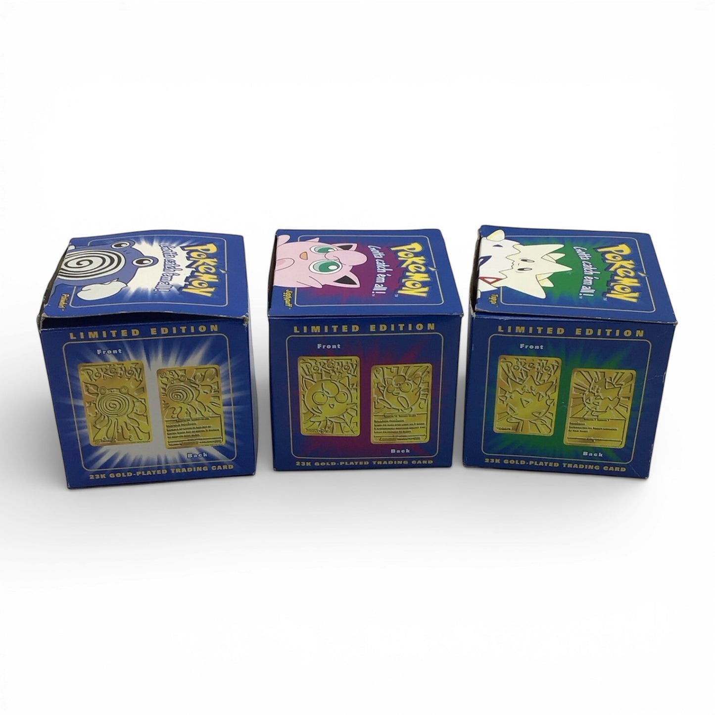 1999 Pokemon Burger King Limited Edition Gold Plated Card Set with Original BK Bags