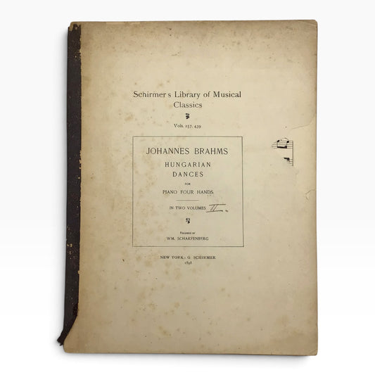 Johannes Brahms Hungarian Dances 1898 - Schirmer's Library of Musical Classics Vols. 257 & 439