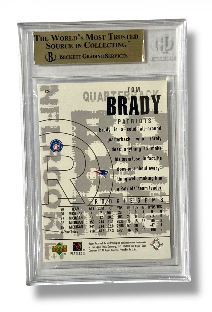 2000 Black Diamond Tom Brady Rookie RC Crossover 1x10 Sub BGS 9.5 - 0012062827