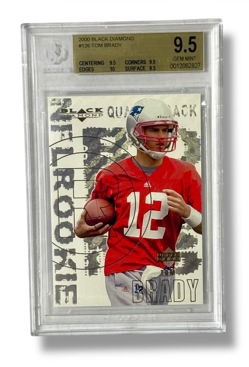 2000 Black Diamond Tom Brady Rookie RC Crossover 1x10 Sub BGS 9.5 - 0012062827
