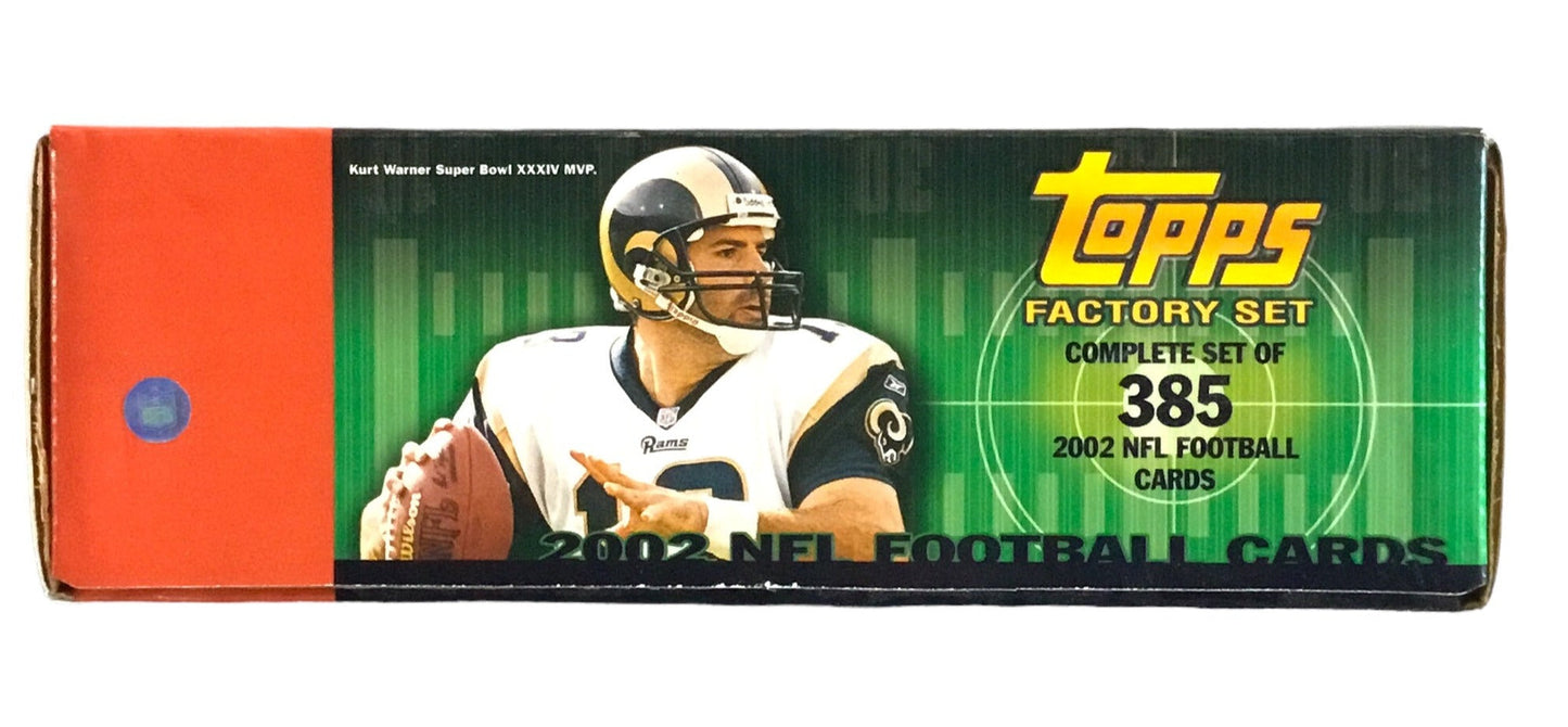 2002 TOPPS Collection NFL FOOTBALL COMPLETE FACTORY SET Opened (385) W/ 75 ROOKIE CARDS TOM BRADY