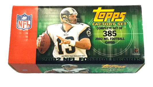 2002 TOPPS Collection NFL FOOTBALL COMPLETE FACTORY SET Opened (385) W/ 75 ROOKIE CARDS TOM BRADY