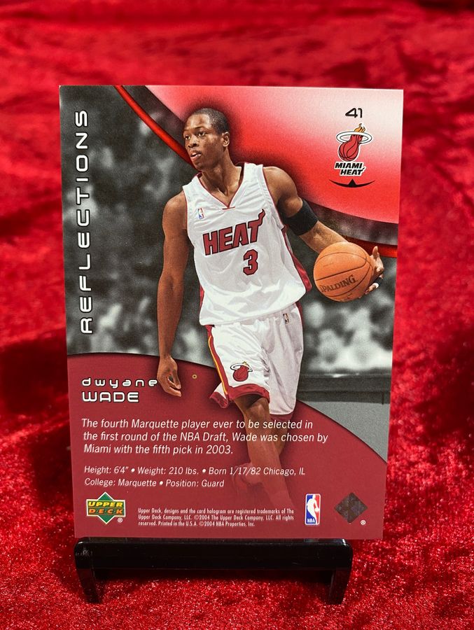 2003-04 Upper Deck Triple Dimensions Reflections Ruby #41 Dwyane Wade 58/500