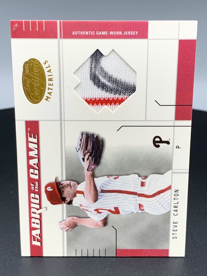 2003 Leaf Certified Steve Carlton Fabric of the Game Phillies 84