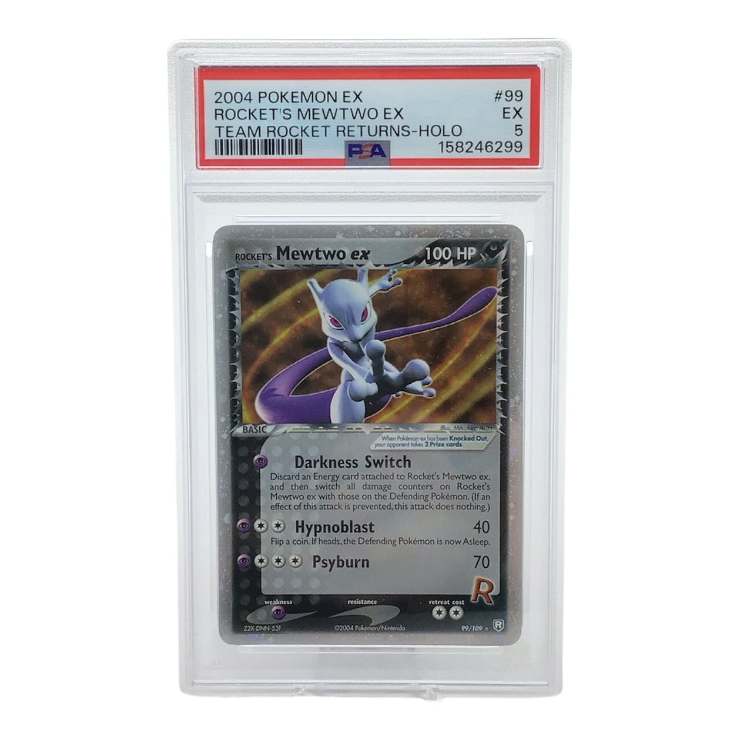 2004 Rocket's Mewtwo Ex #99 PSA 5