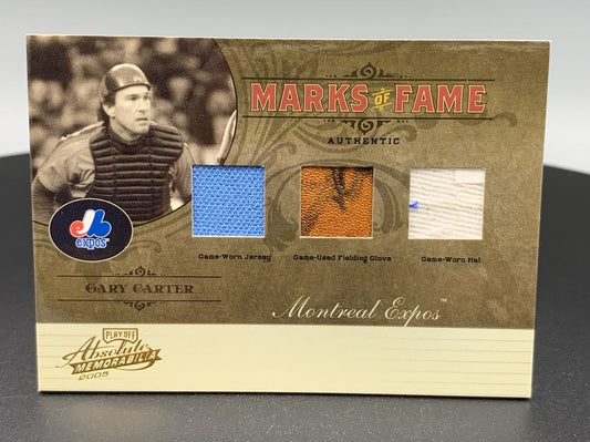 2005 Playoff Absolute Gary Carter Marks of Fame Expos 50/55 #MF-58 Memorabilia