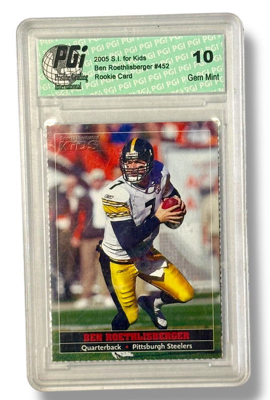 2005 Sports Illustrated for Kids Ben Roethlisberger Rookie RC #452 PGI 10