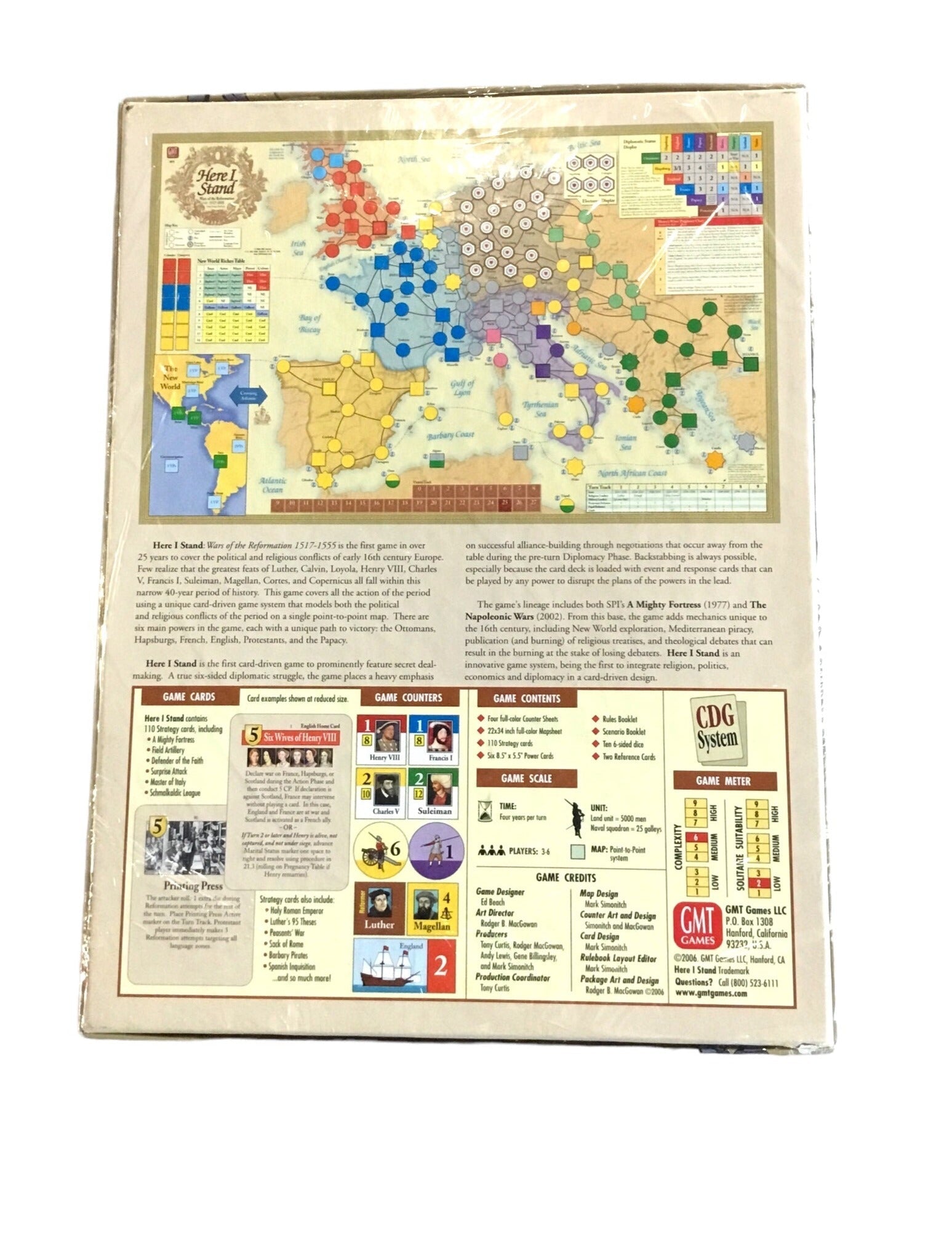 2006 Here I Stand GMT Card-Driven - Wars of the Reformation, 1517-1555