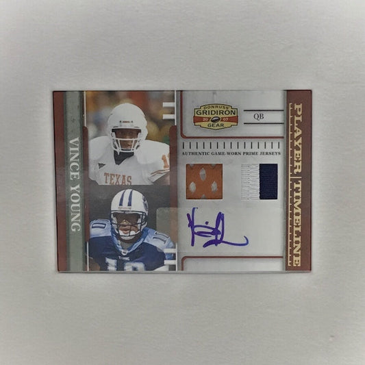 2007 Vince Young Gridiron Gear GAME Worn Prime Jerseys Auto 2/10