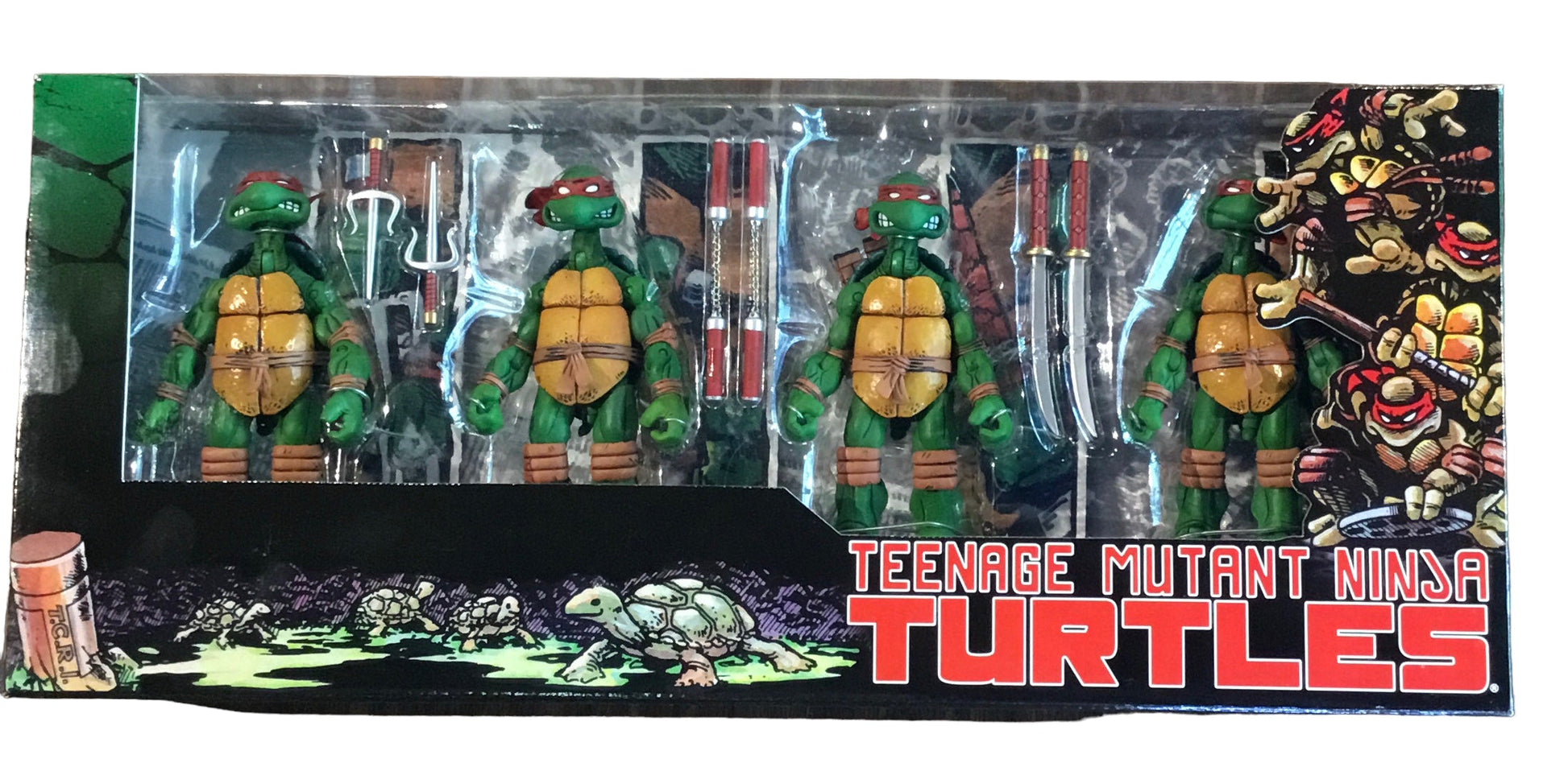 2008 NECA Teenage Mutant Ninja Turtles 4 Pack In Color Mirage Comics (TMNT)