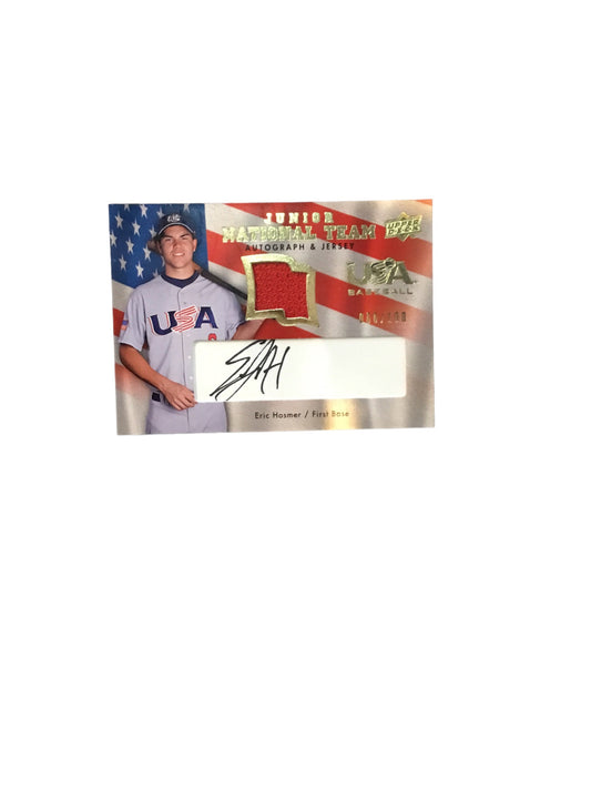 2008 Upper Deck USA Junior National Team Jerseys Autographs Black #EH Eric Hosmer 066/100