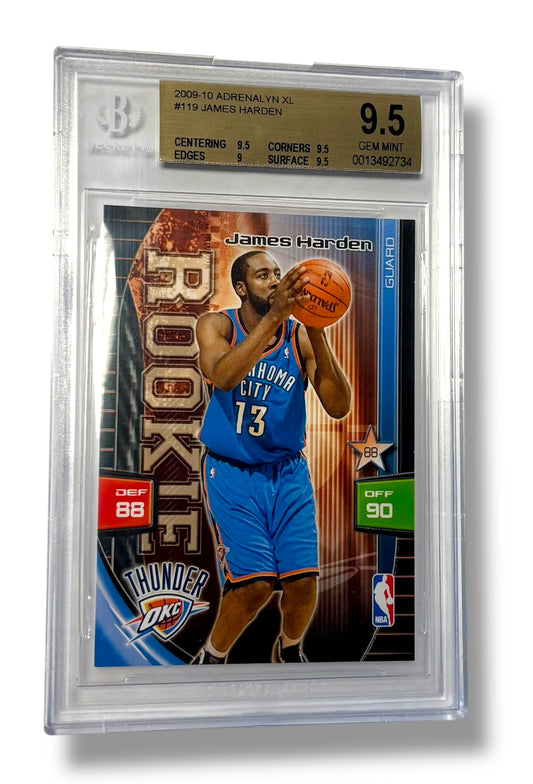2009 Adrenalyn XL #119 James Harden Rookie RC BGS 9.5 Gem Mint - 0013492734