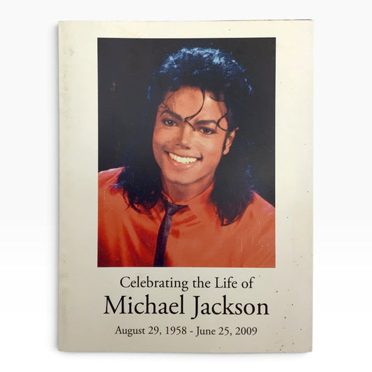 2009 Michael Jackson Private Funeral Program "Celebrating the Life of Michael Jackson"