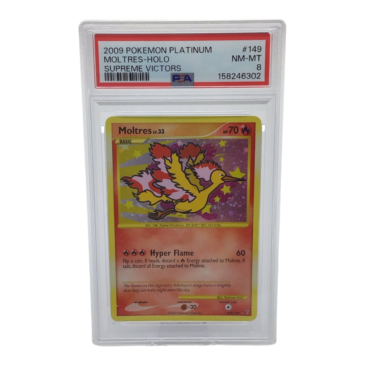 2009 Moltres Holo #149 PSA 8