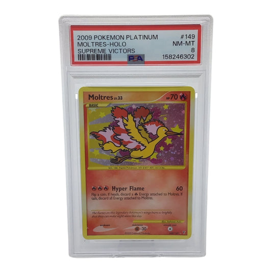 2009 Moltres Holo #149 PSA 8
