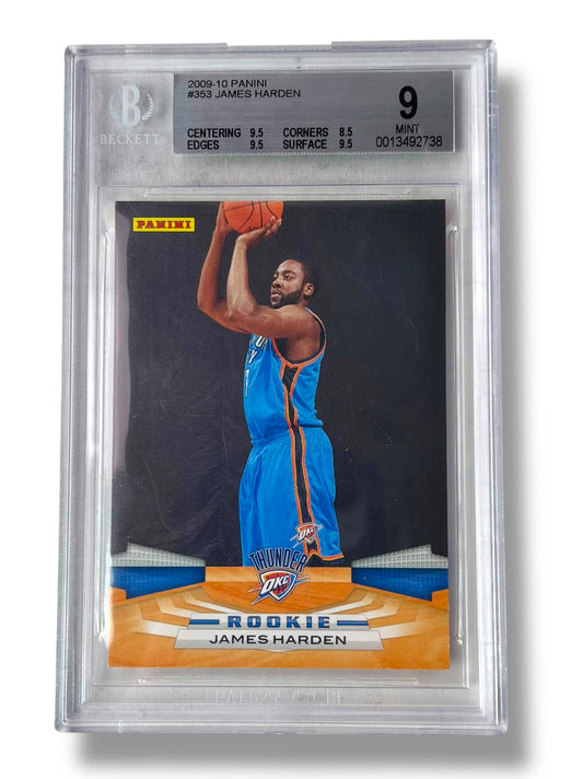2009 Panini #353 James Harden Rookie RC BGS 9 - 0013492738