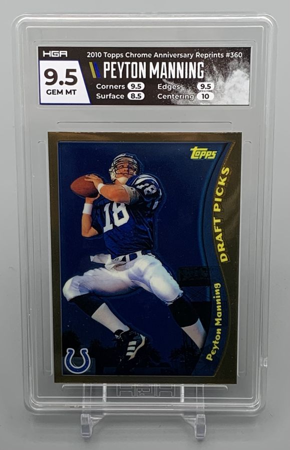 2010 Topps Peyton Manning Anniversary Chrome Reprints #360 HGA 9.5